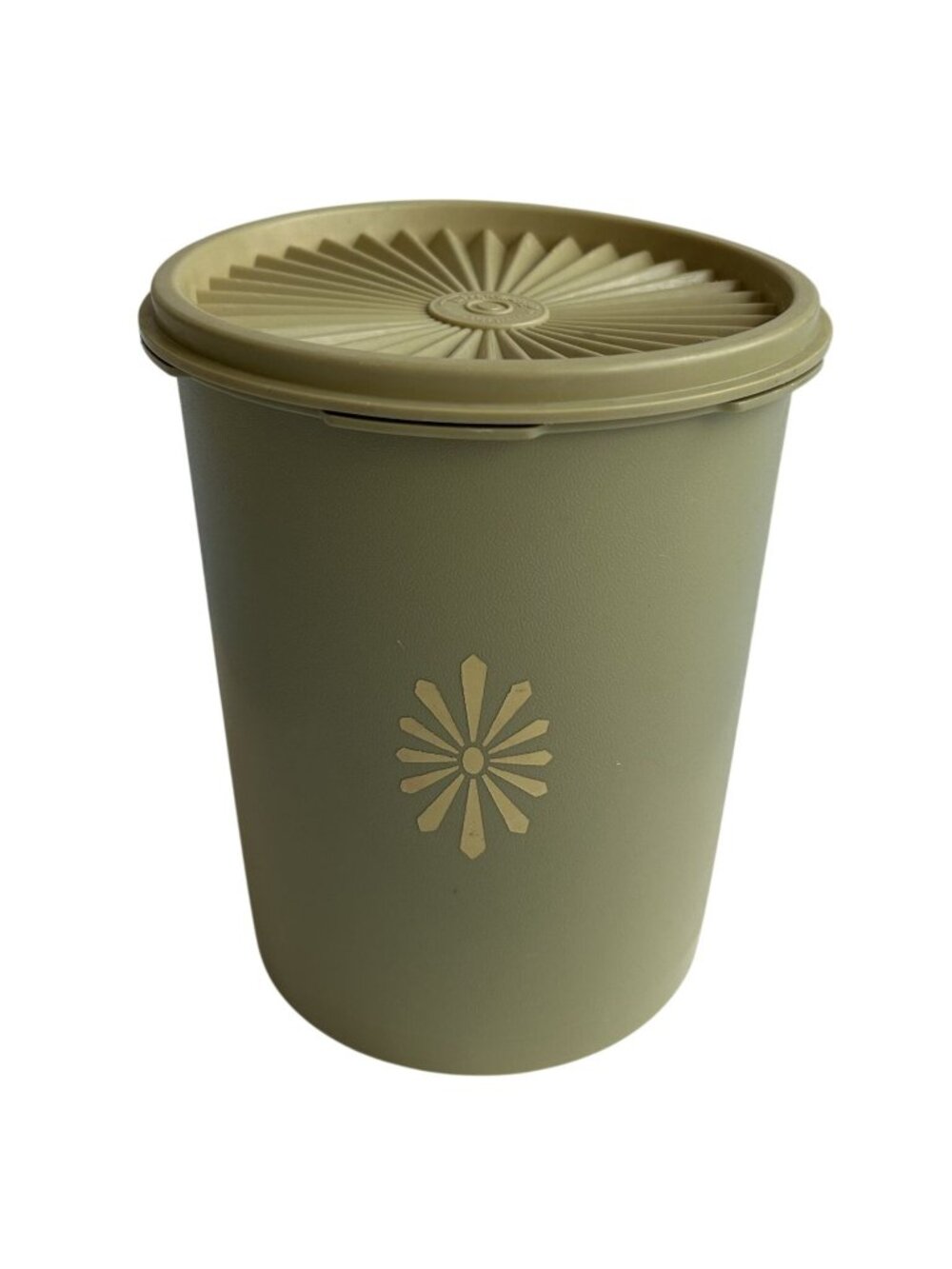 Tupperware Servalier Avocado Green Canister With Lid 809-6 8-Cup